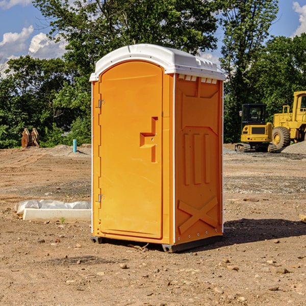 how often are the portable restrooms cleaned and serviced during a rental period in Farrell MS